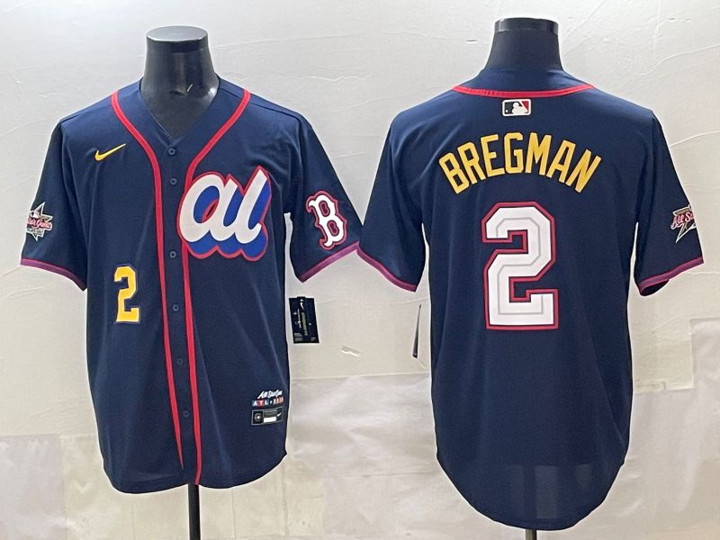 Men 2025 Boston Red Sox #2 Bregman Drak Blue All star Nike MLB Jersey style 06
